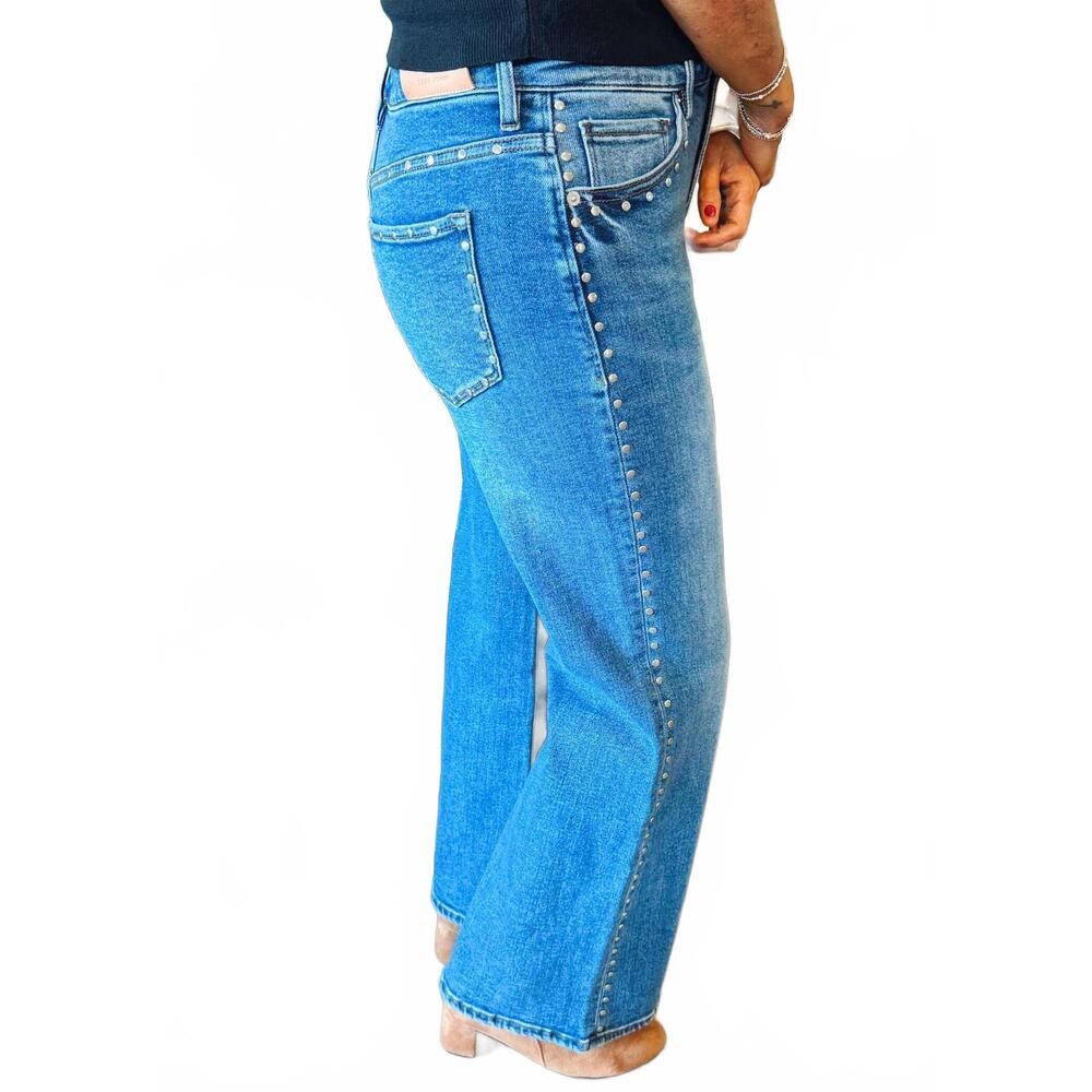 NEW DEAR JOHN DENIM micah wide leg jeans in slate - Picture 3 of 4